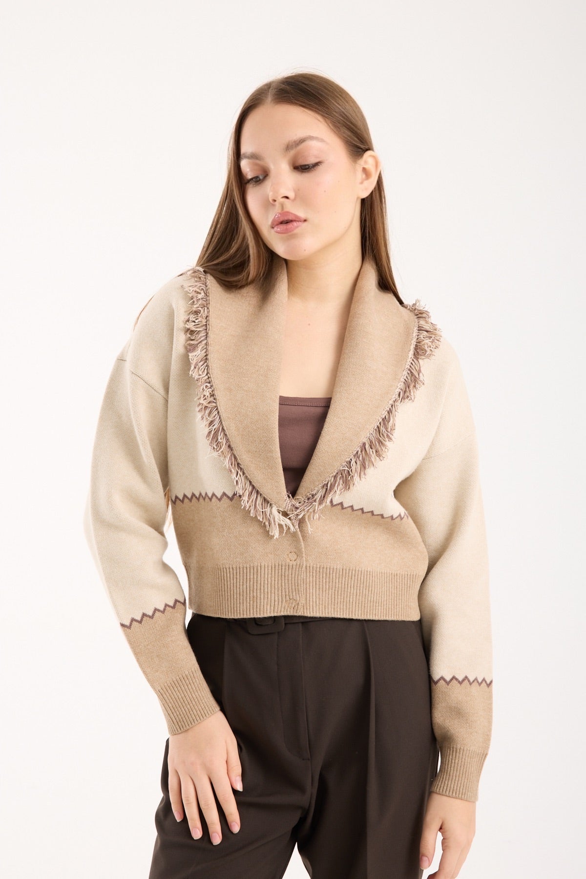 lulu beige cardigan