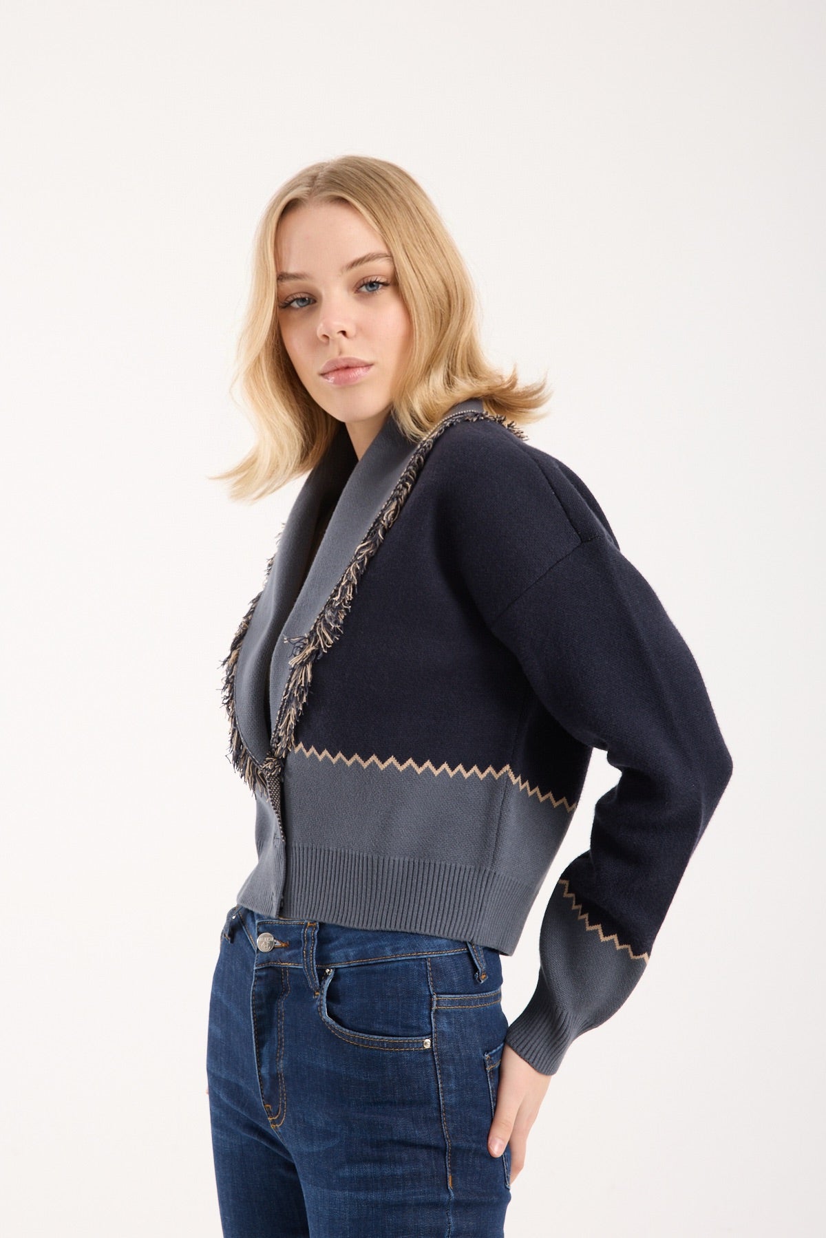 lulu navy cardigan