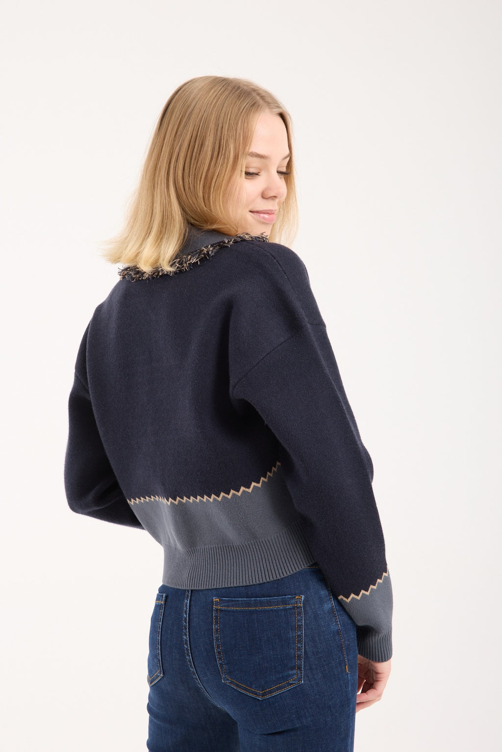lulu navy cardigan