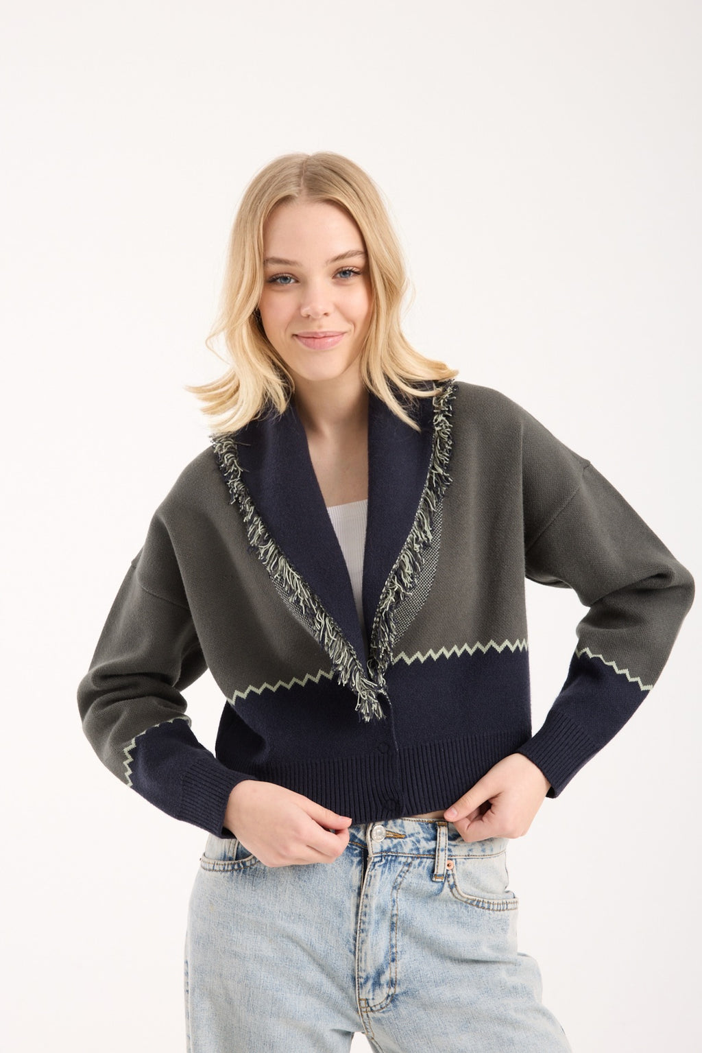 lulu khaki cardigan