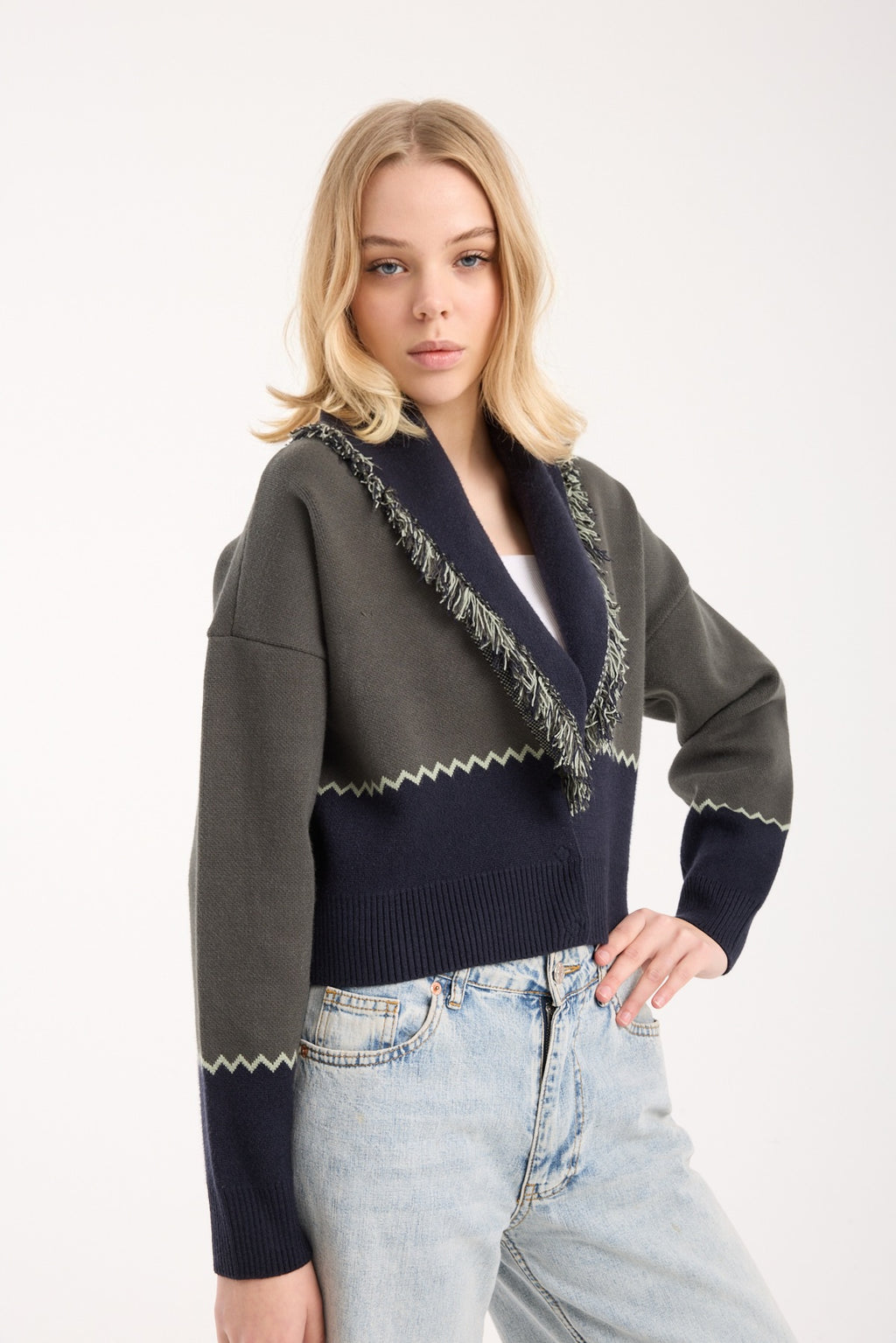 lulu khaki cardigan