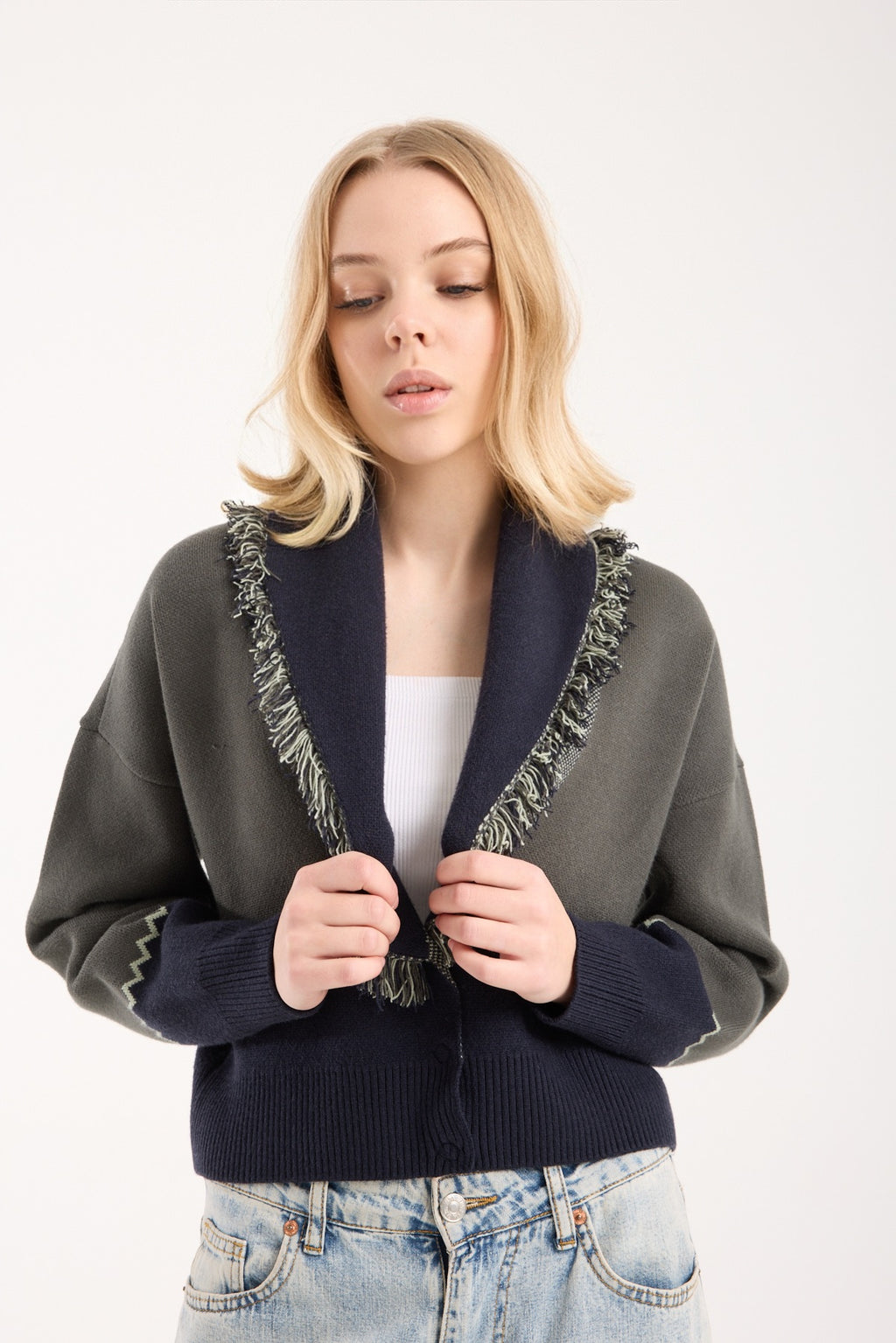 lulu khaki cardigan