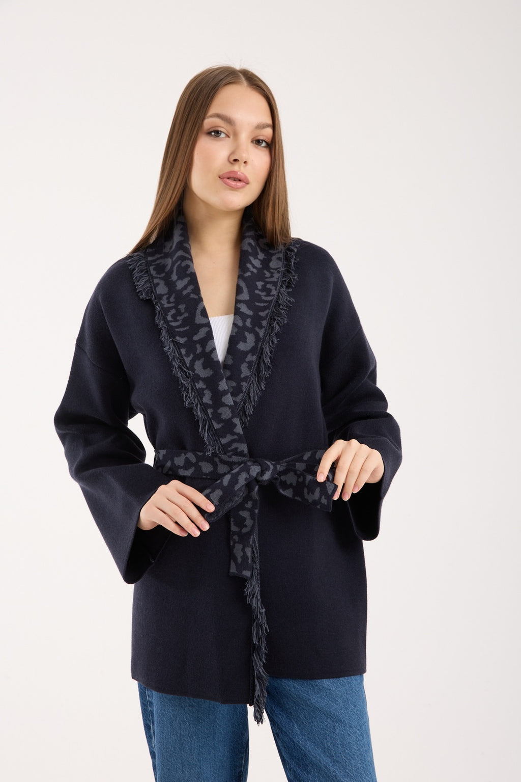 muse navy cardigan