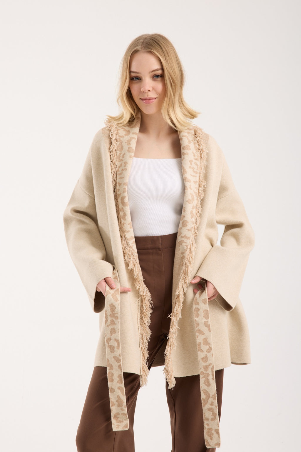 muse beige cardigan