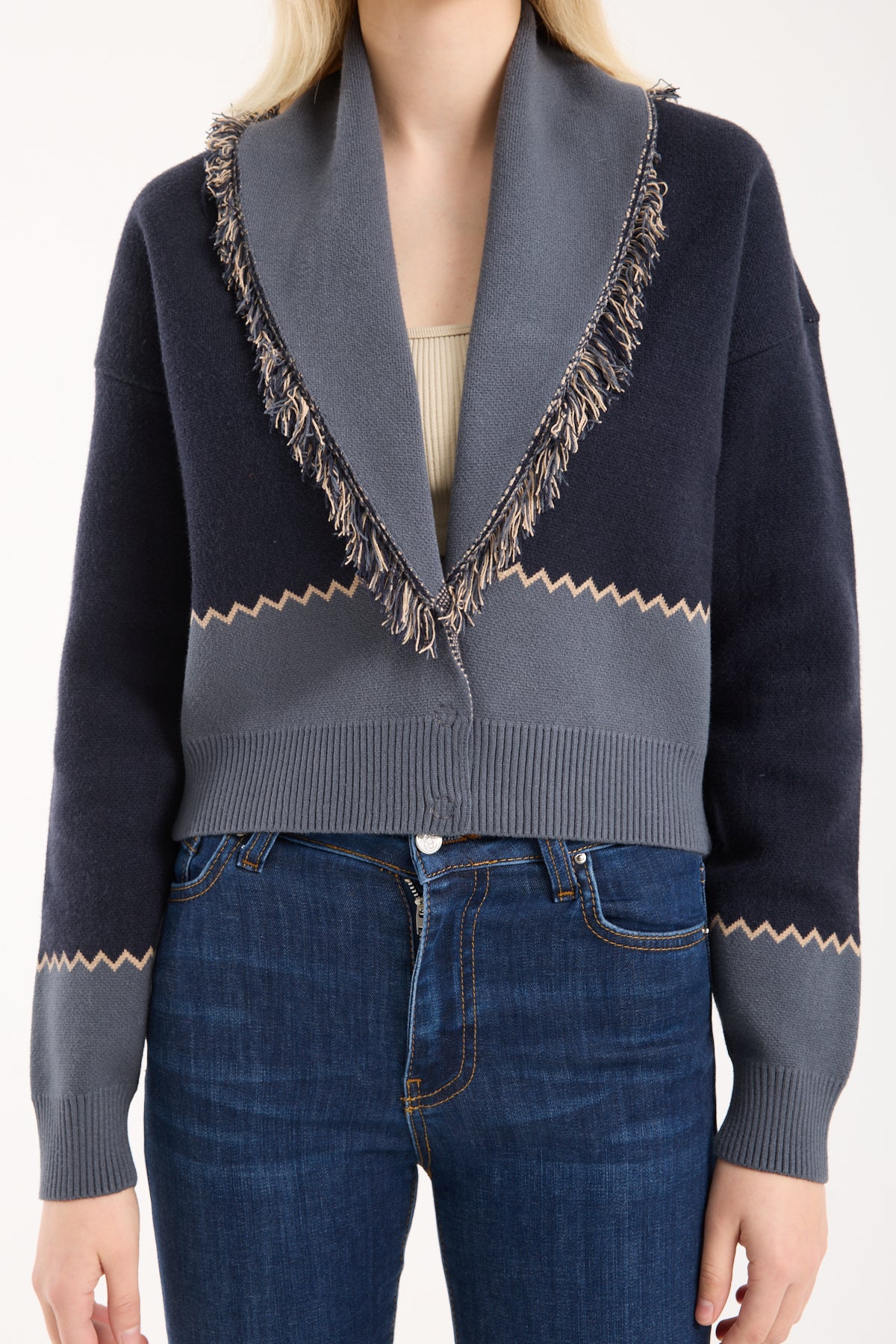 lulu navy cardigan