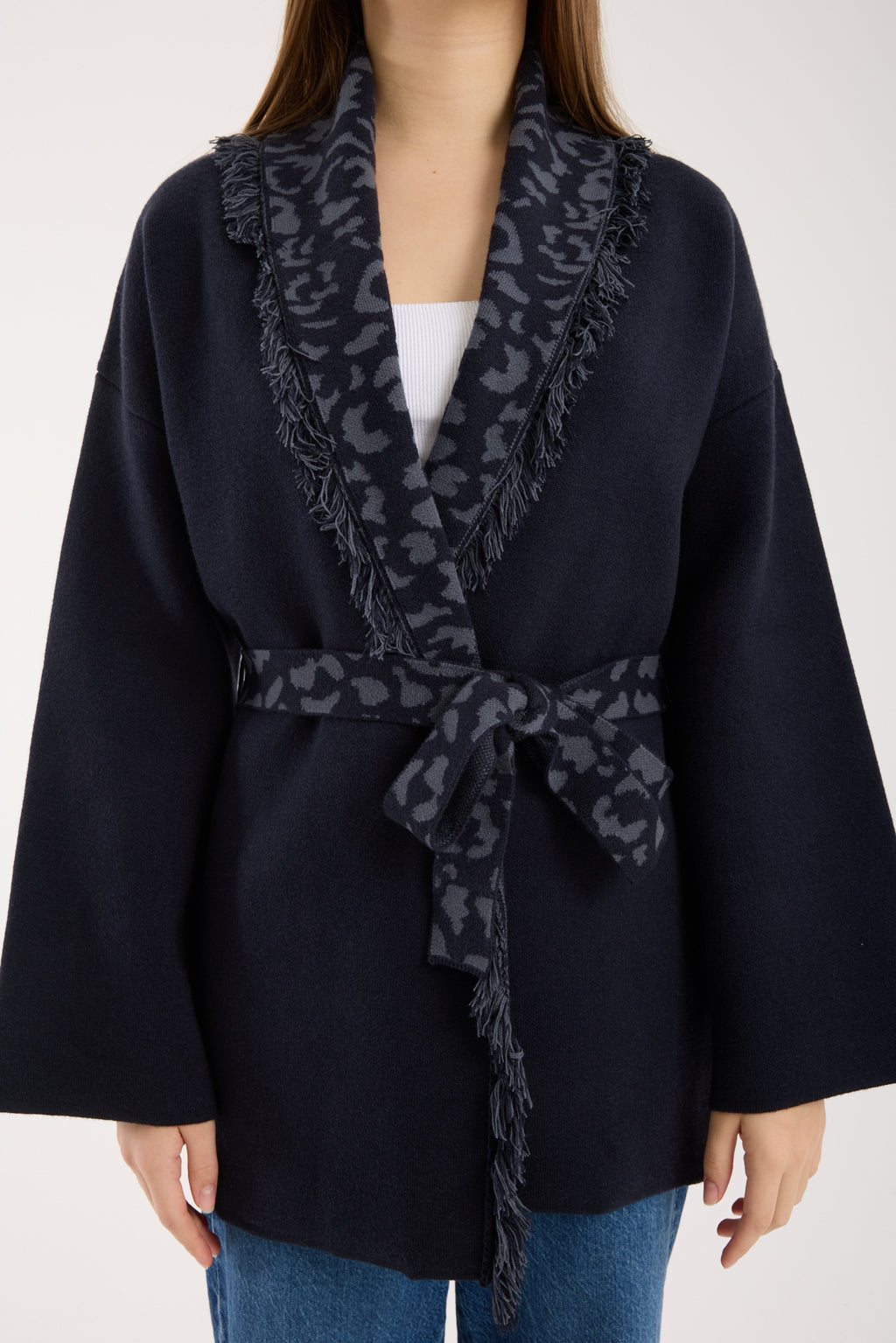 muse navy cardigan