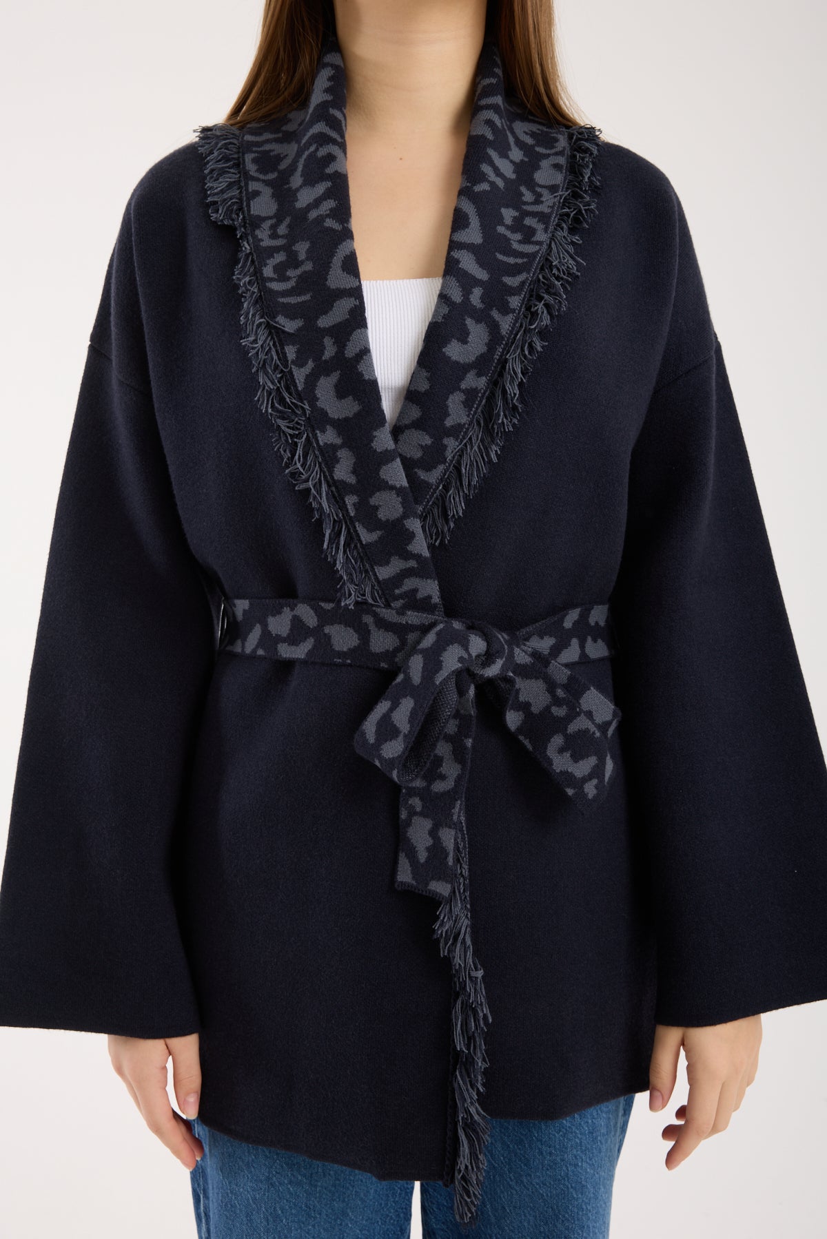 muse navy cardigan